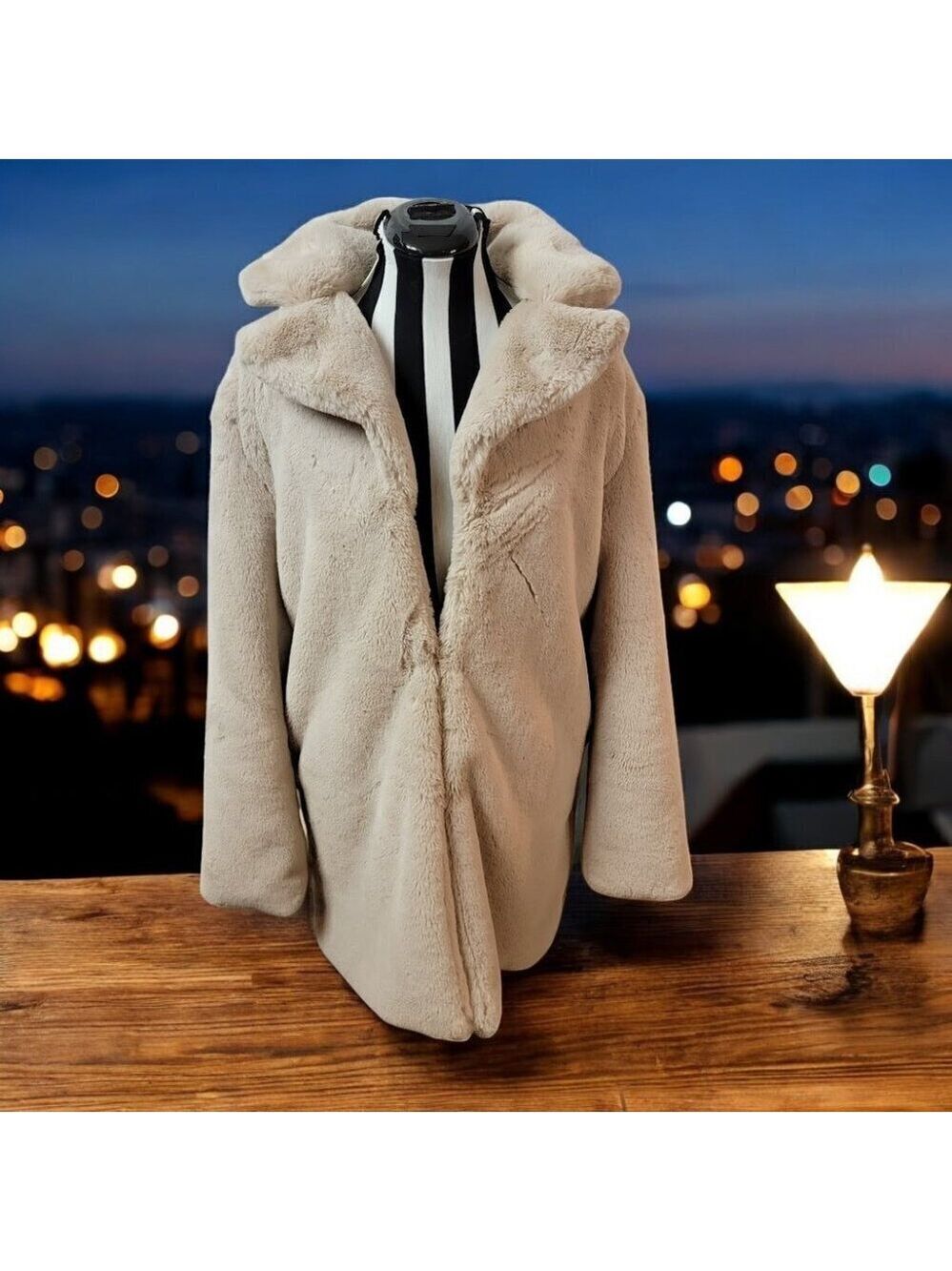 Kimi & Co Paris Faux Fur Teddy Coat S/M (Note:  Missing Top Clasp)